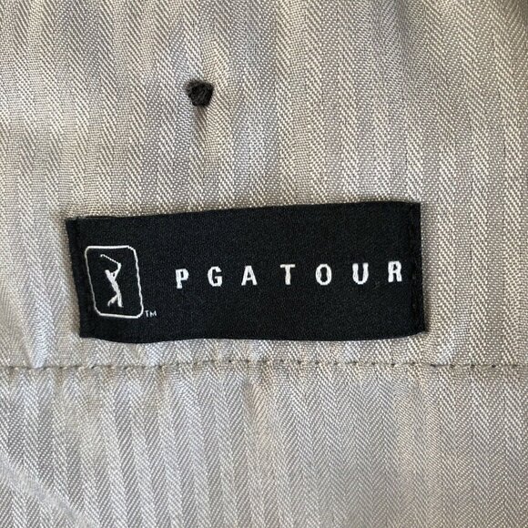 PGA Tour Golf Shorts Mens Size 50 Gray Stretch Flat Front Summer - Picture 8 of 12